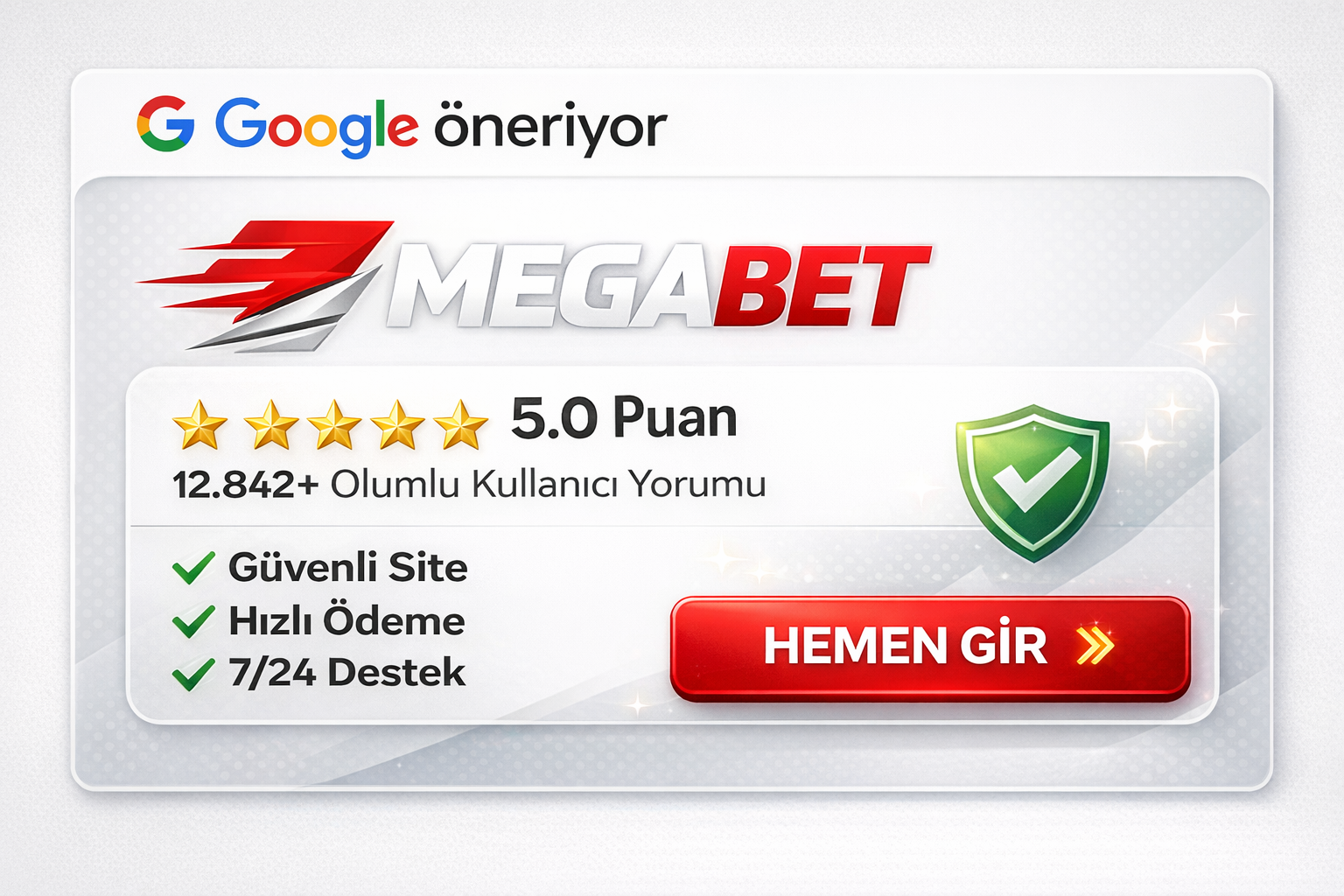 Megabet - Google Önerisi